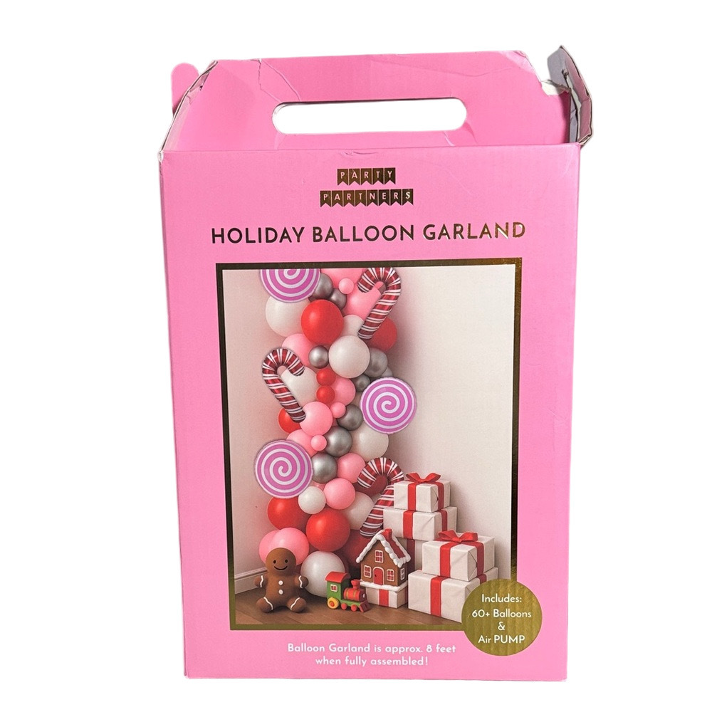 Party Partners Festive Pink and Red Holiday Ballon Decor New in Box